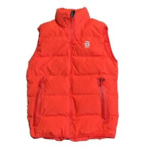 Bjorn Daehlie Down Puffer Vest Jacket Men's Large Orange Sample